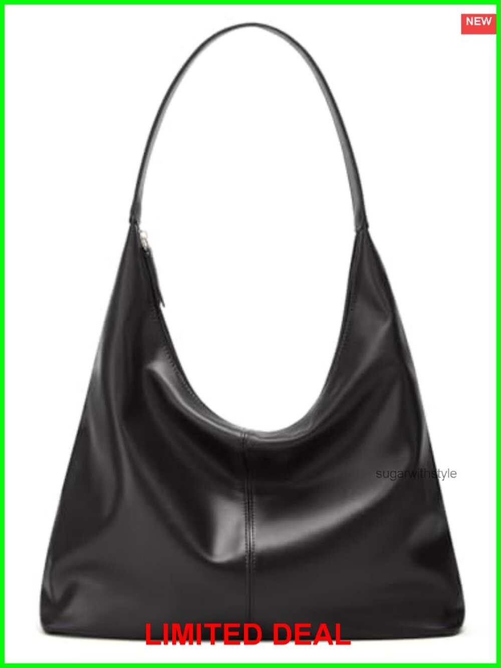Faux Leather Hobo Shoulder Bag Crossbody Purse Tote Handbag